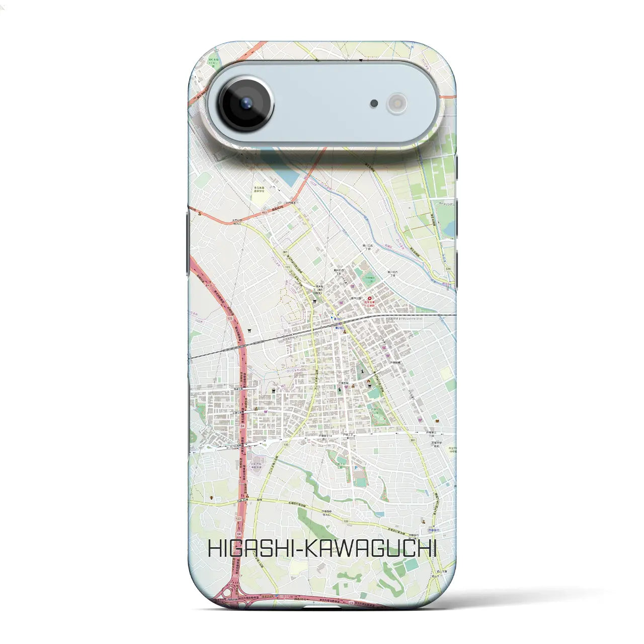 【東川口(埼玉県)】地図柄iPhoneケース(バックカバータイプ)