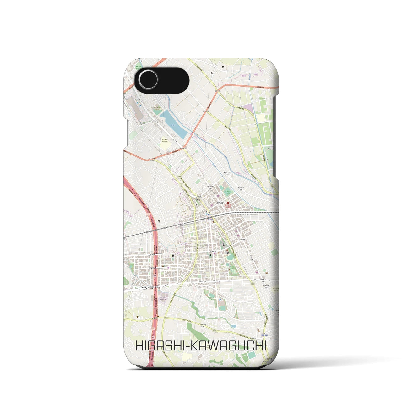 【東川口(埼玉県)】地図柄iPhoneケース(バックカバータイプ)