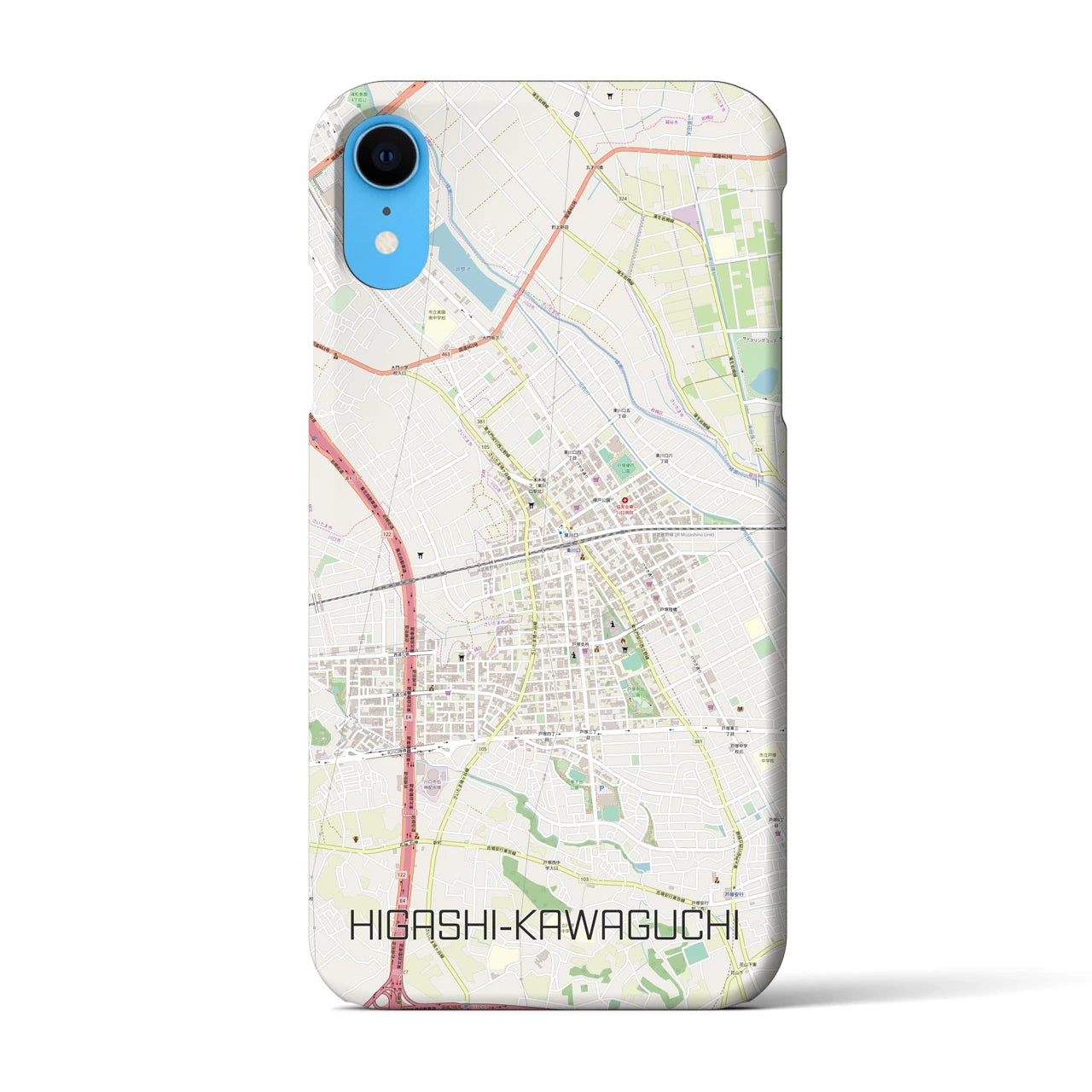 【東川口(埼玉県)】地図柄iPhoneケース(バックカバータイプ)