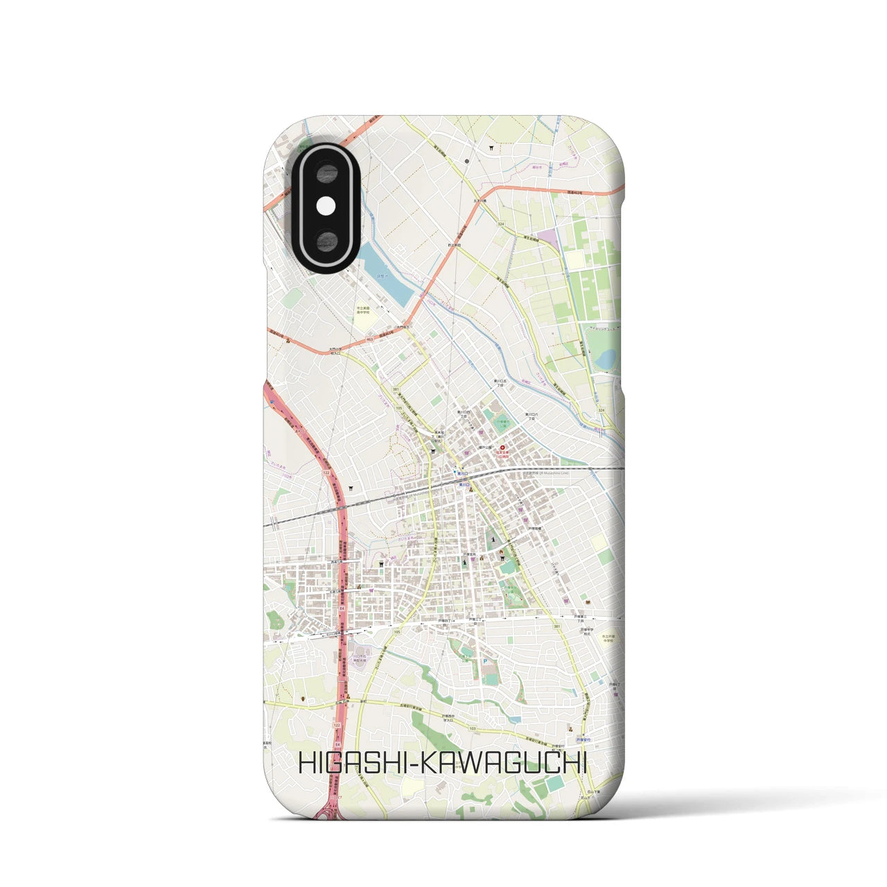 【東川口(埼玉県)】地図柄iPhoneケース(バックカバータイプ)