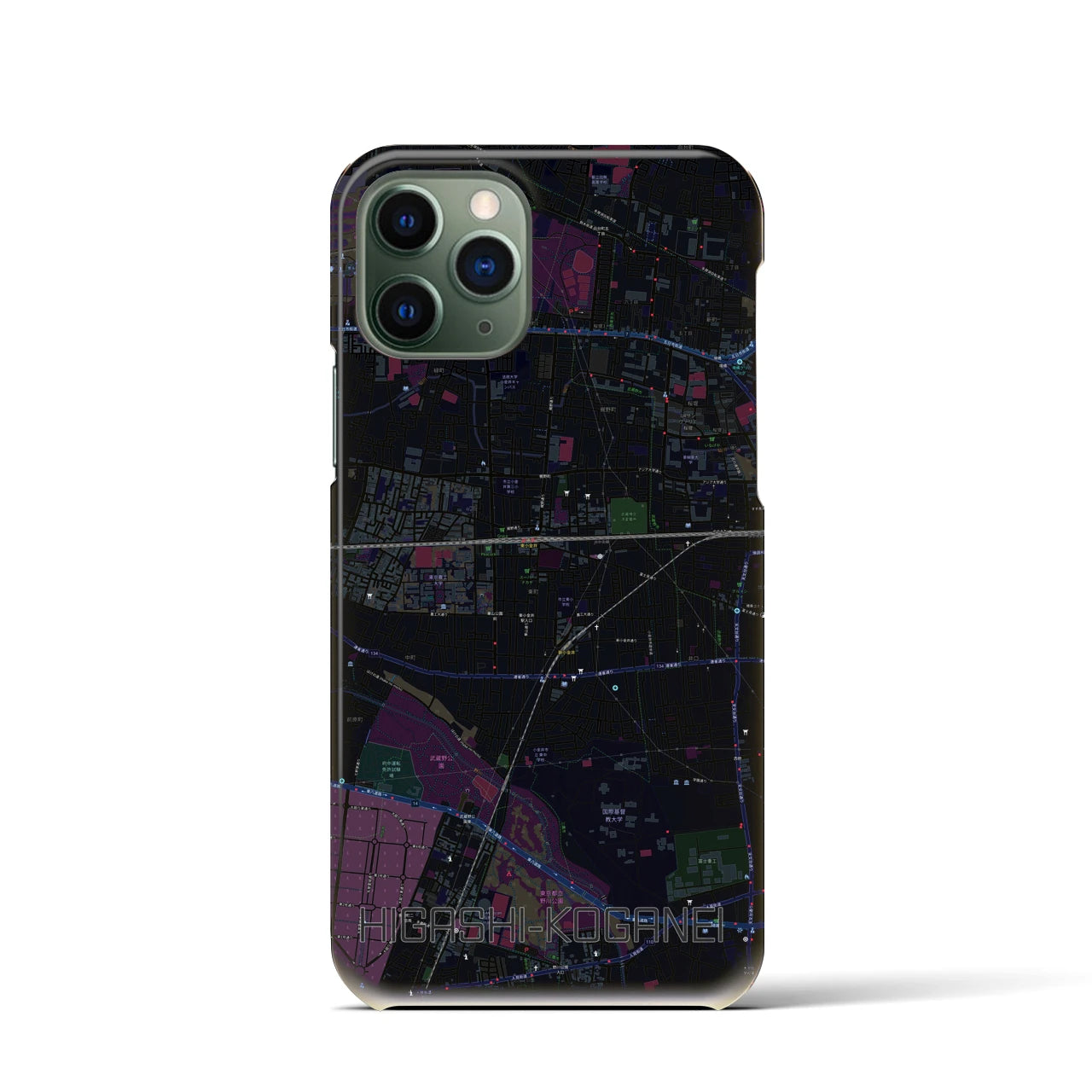 【東小金井(東京都)】地図柄iPhoneケース(バックカバータイプ)