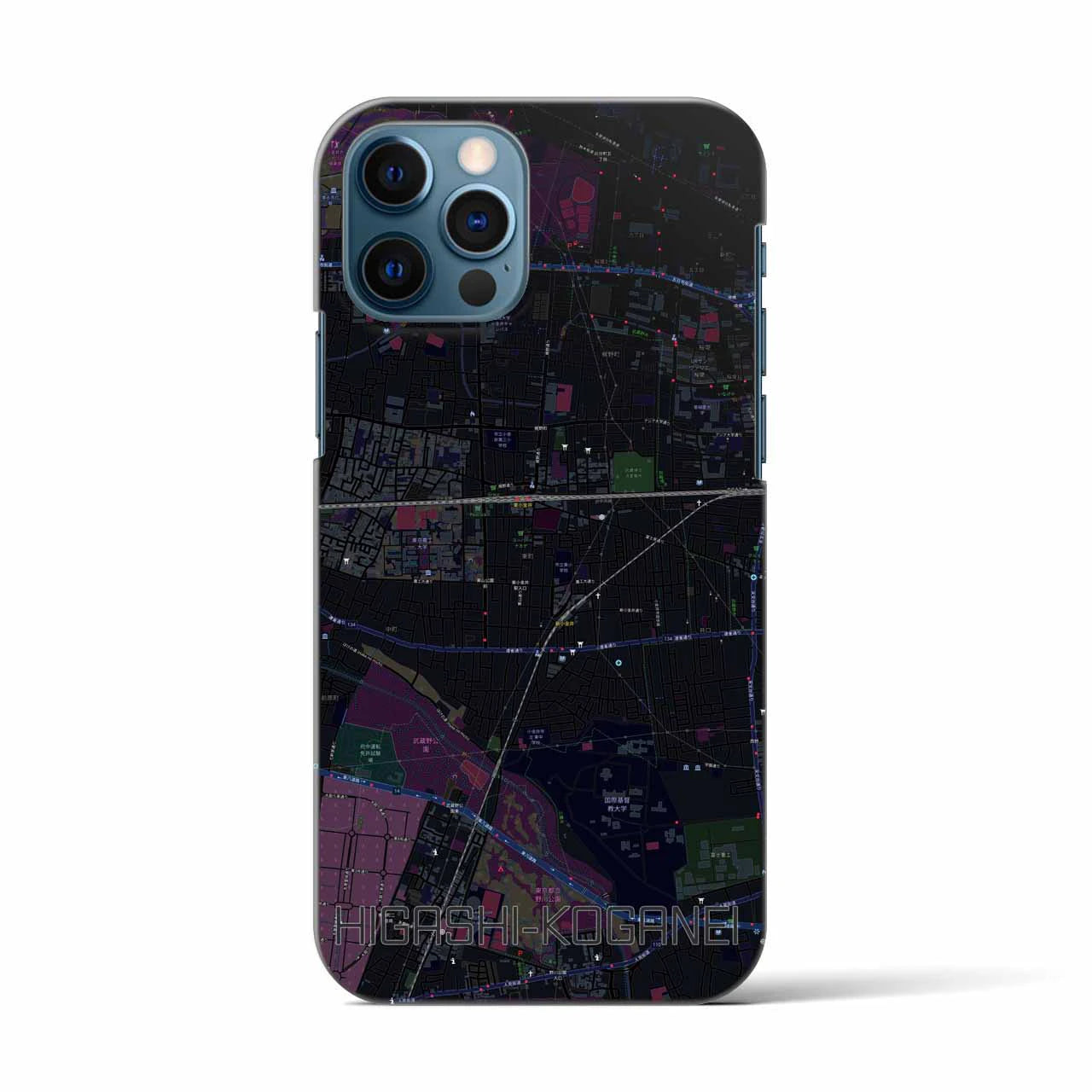 【東小金井(東京都)】地図柄iPhoneケース(バックカバータイプ)