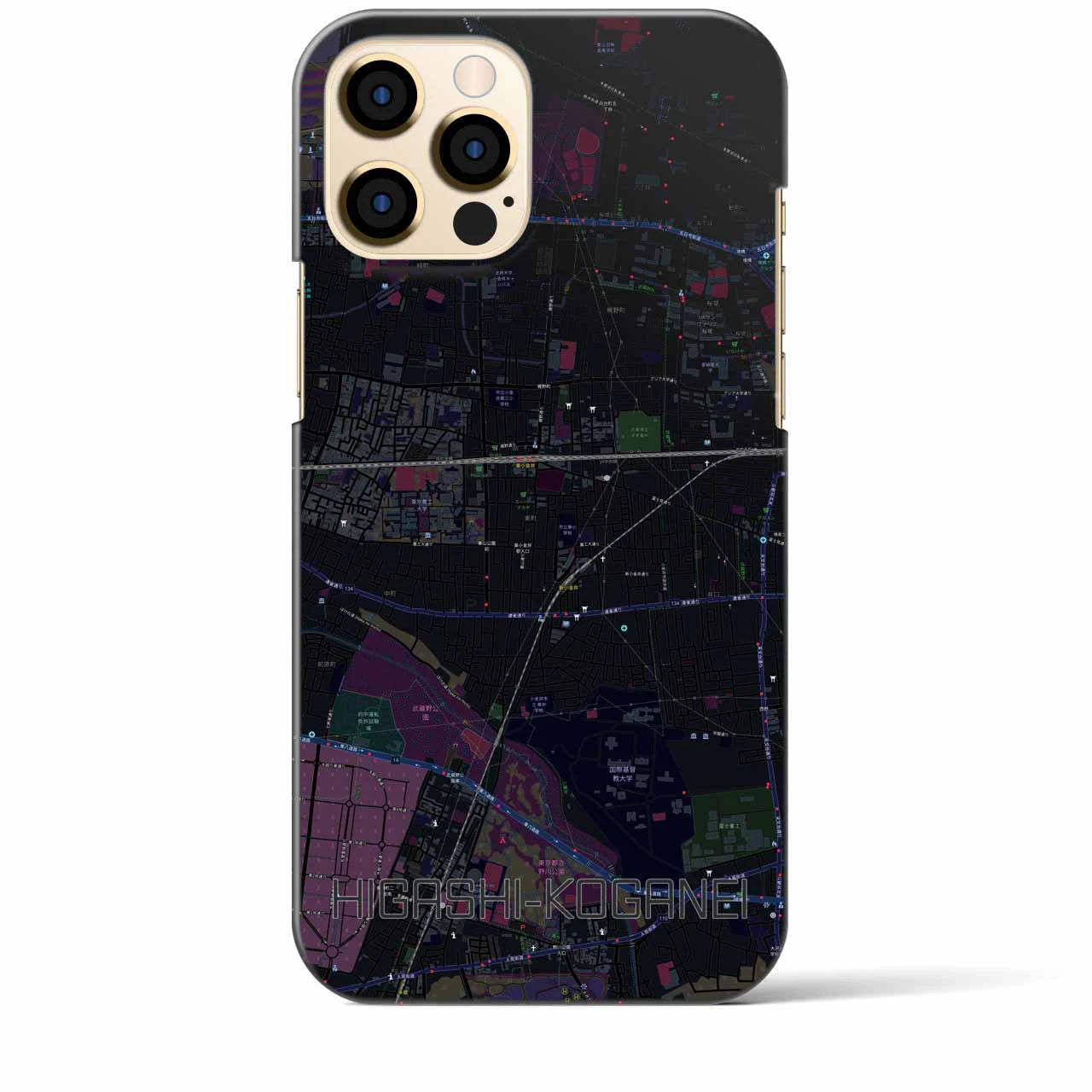 【東小金井(東京都)】地図柄iPhoneケース(バックカバータイプ)