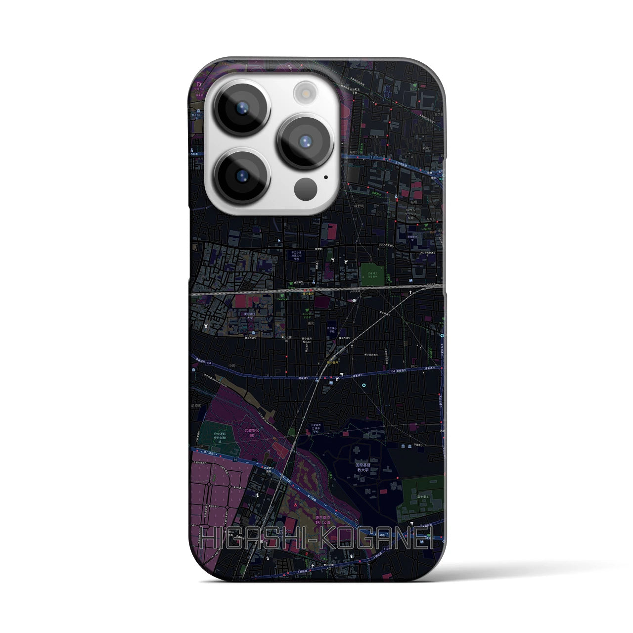 【東小金井(東京都)】地図柄iPhoneケース(バックカバータイプ)