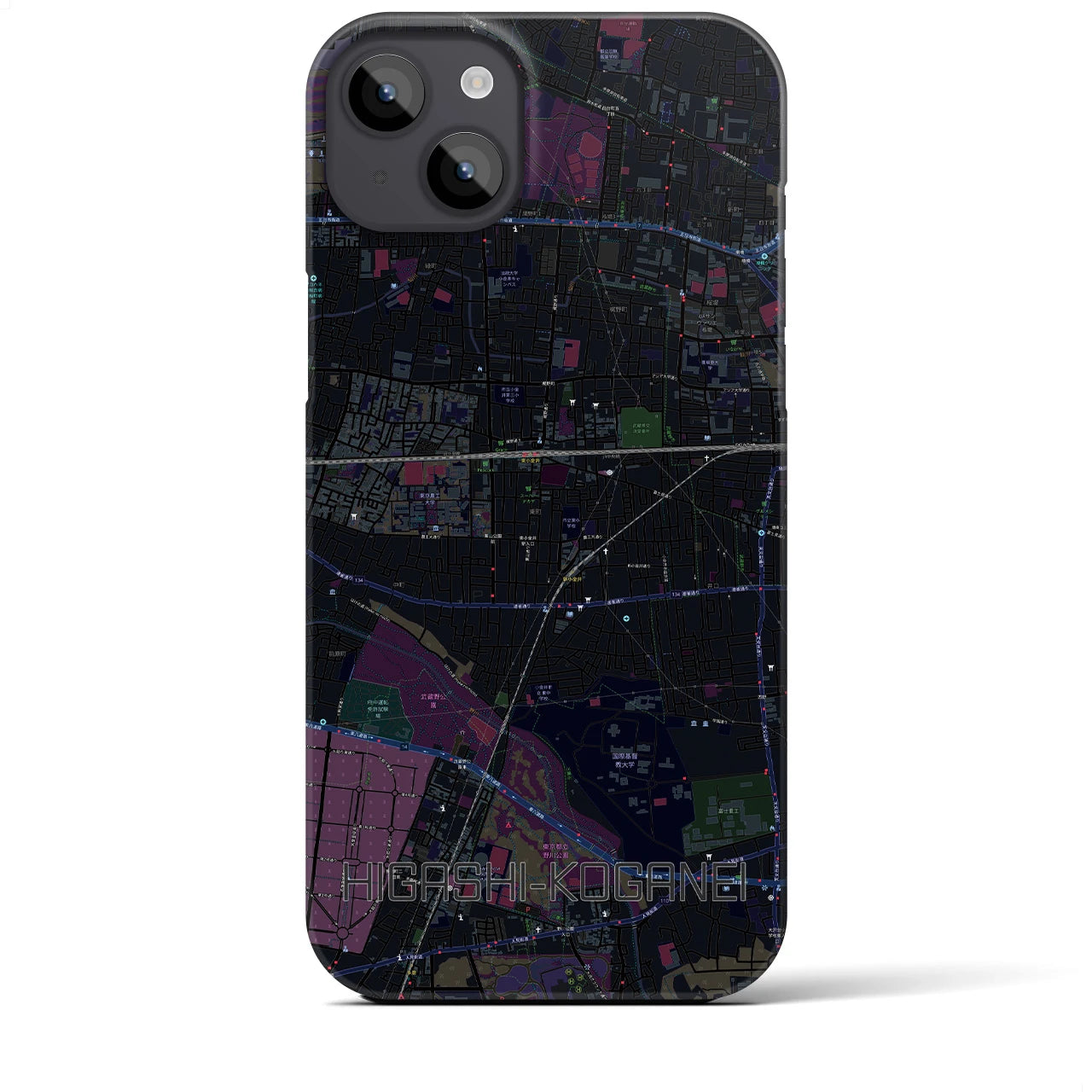 【東小金井(東京都)】地図柄iPhoneケース(バックカバータイプ)