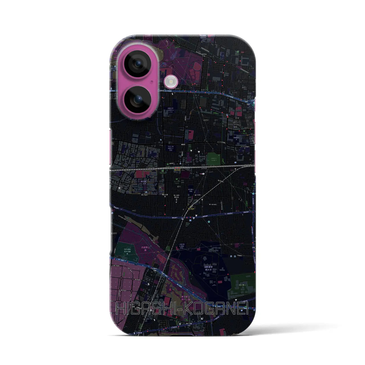 【東小金井(東京都)】地図柄iPhoneケース(バックカバータイプ)