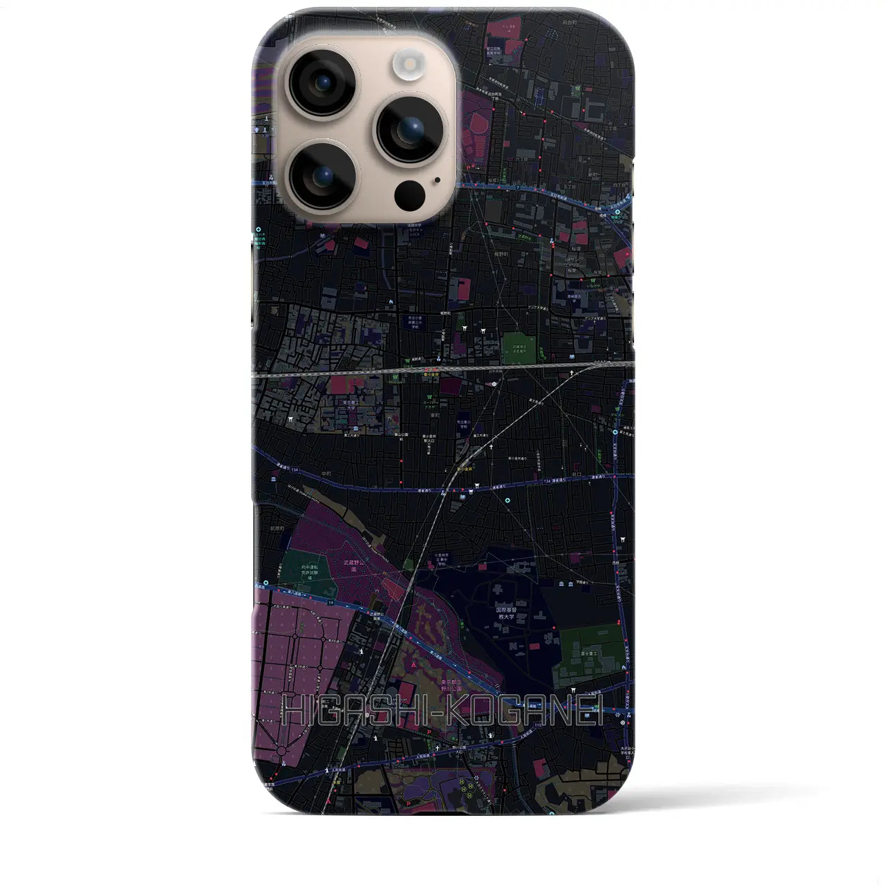 【東小金井(東京都)】地図柄iPhoneケース(バックカバータイプ)