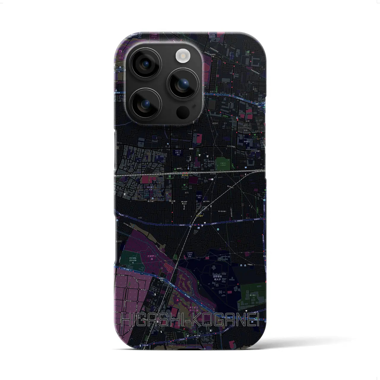 【東小金井(東京都)】地図柄iPhoneケース(バックカバータイプ)