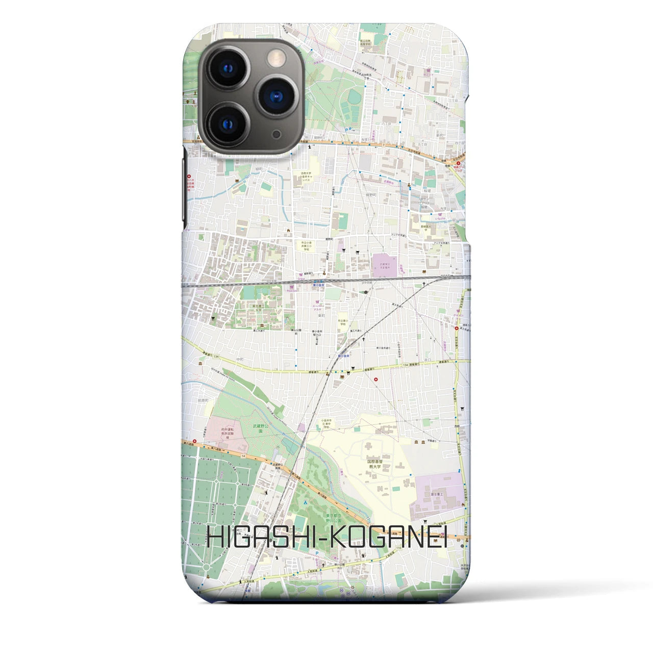 【東小金井(東京都)】地図柄iPhoneケース(バックカバータイプ)