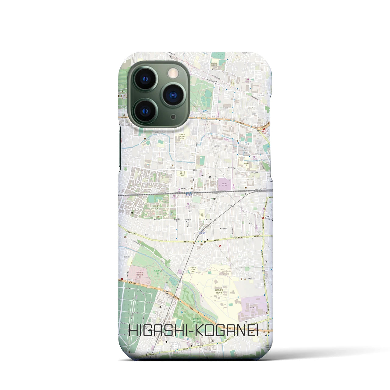 【東小金井(東京都)】地図柄iPhoneケース(バックカバータイプ)