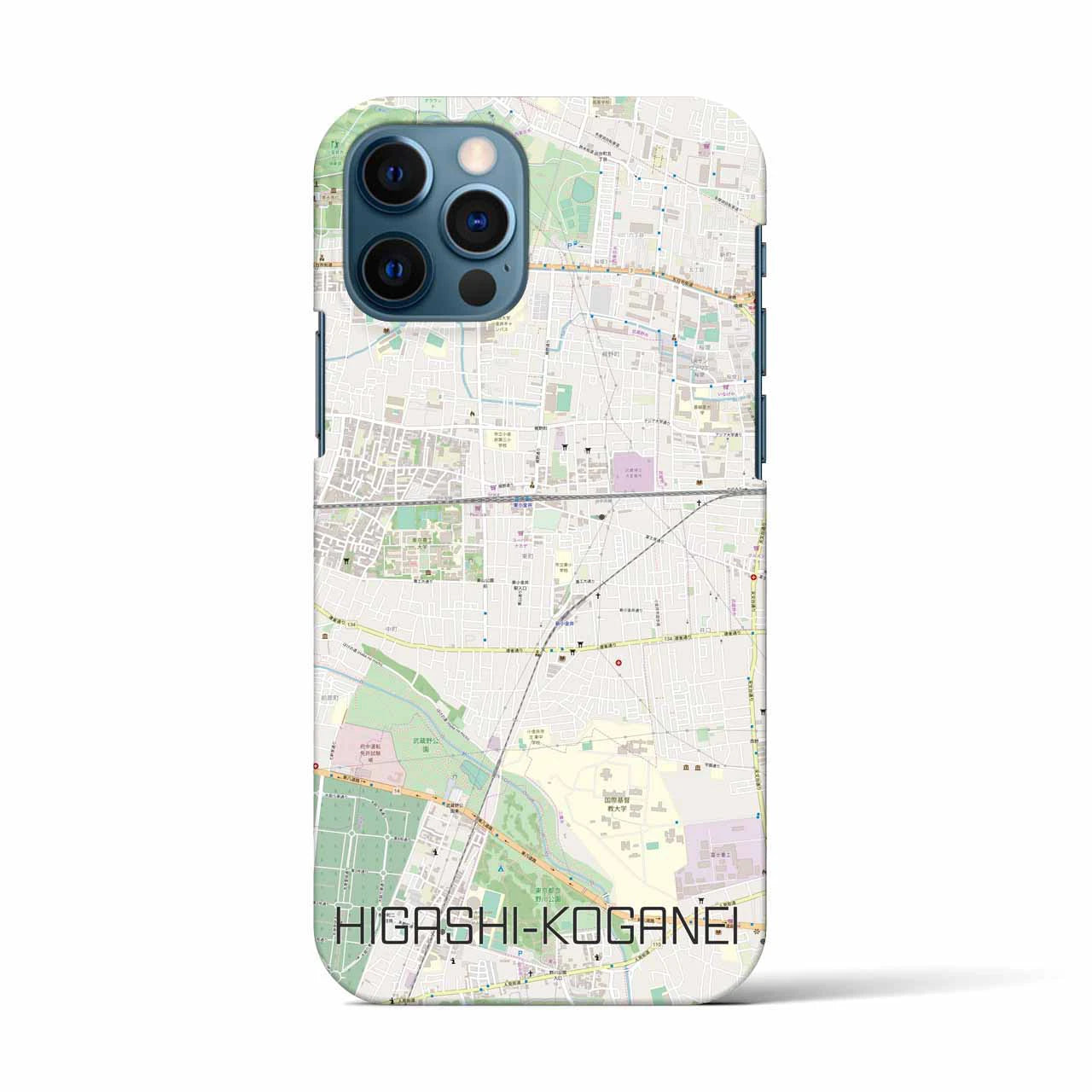 【東小金井(東京都)】地図柄iPhoneケース(バックカバータイプ)