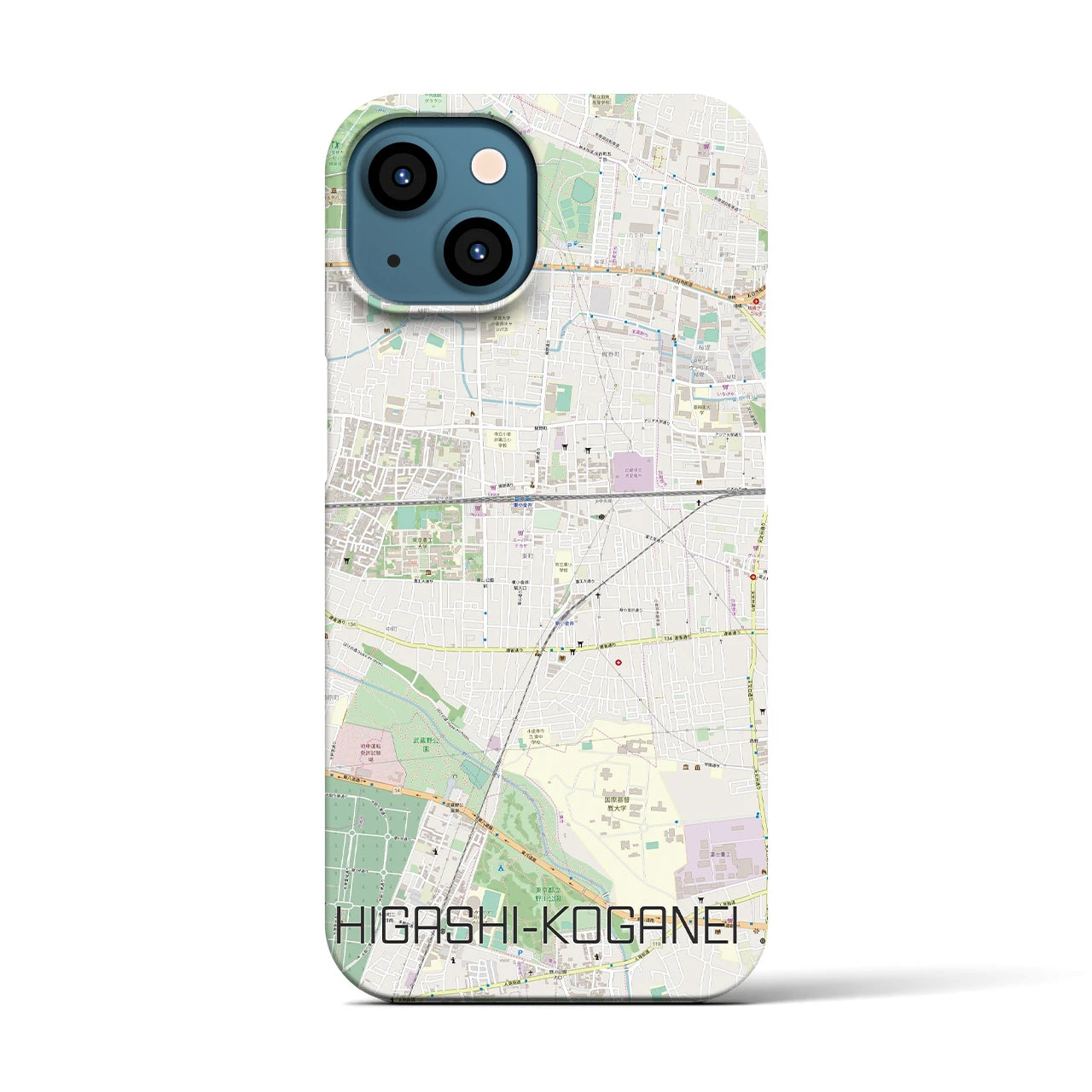 【東小金井(東京都)】地図柄iPhoneケース(バックカバータイプ)