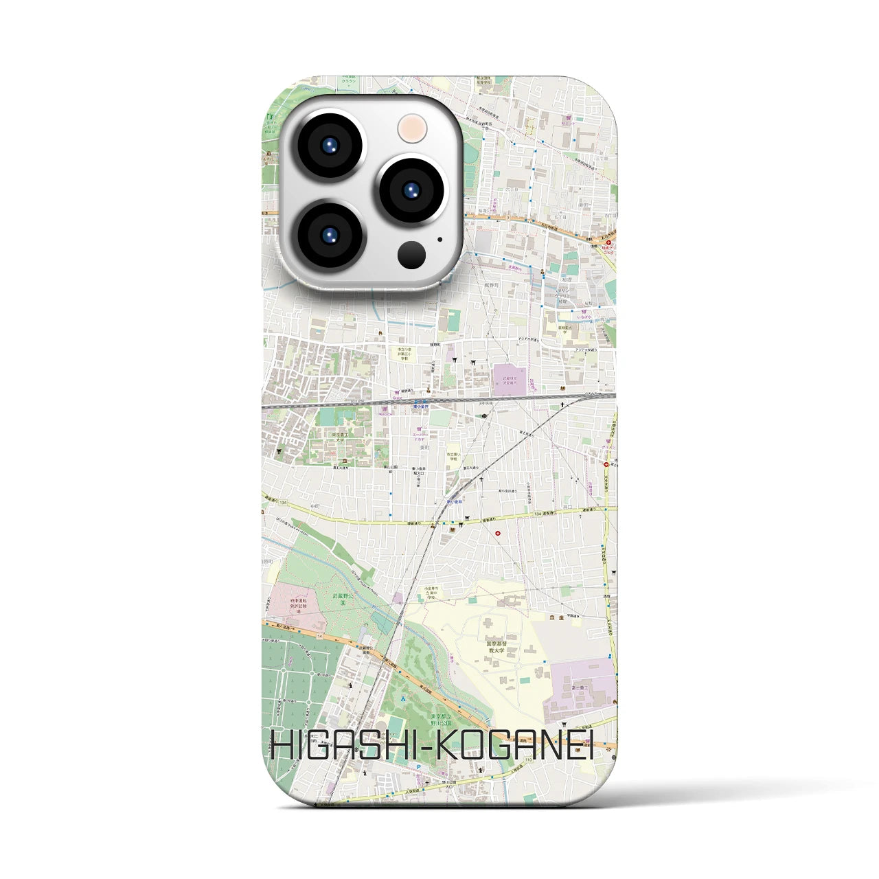 【東小金井(東京都)】地図柄iPhoneケース(バックカバータイプ)