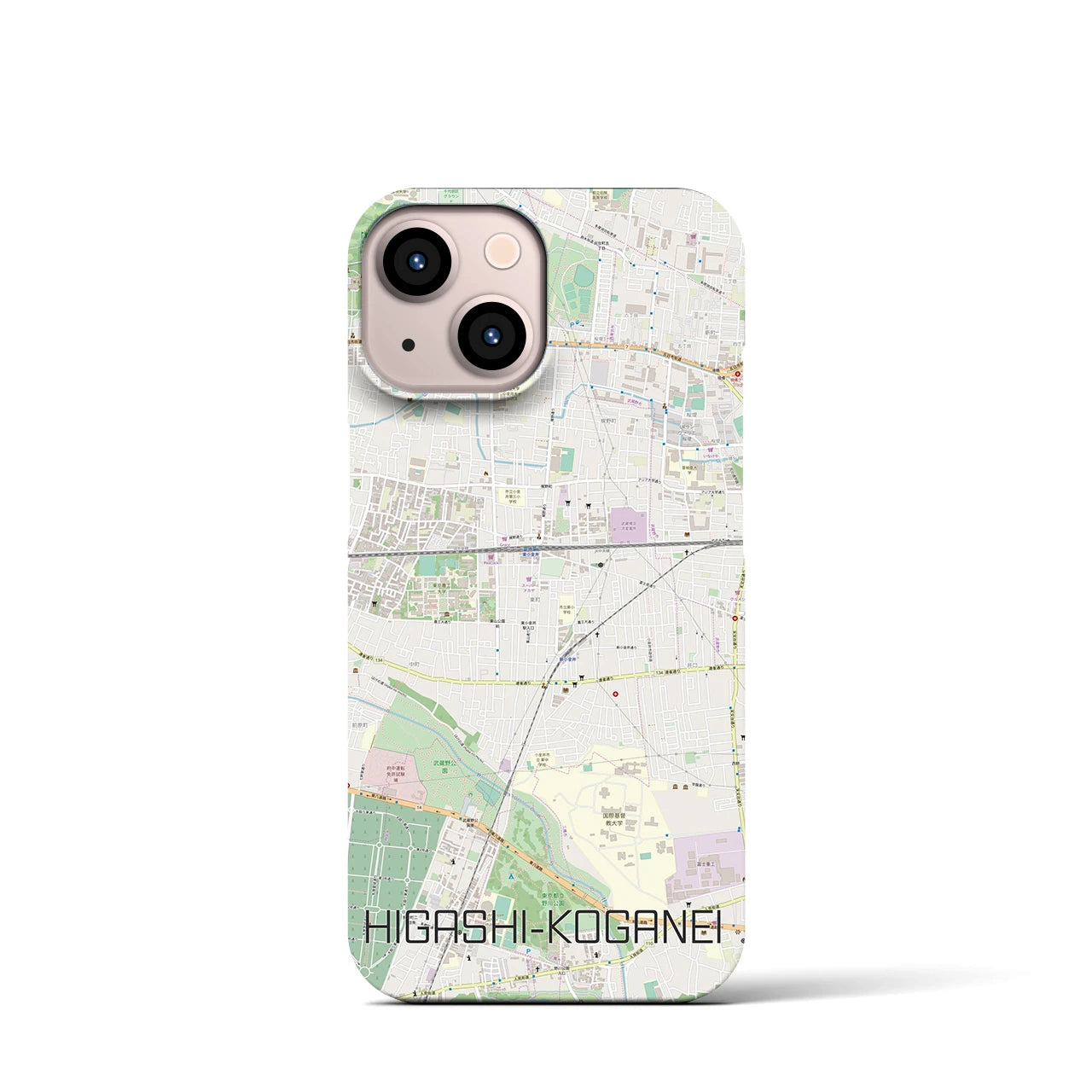 【東小金井(東京都)】地図柄iPhoneケース(バックカバータイプ)