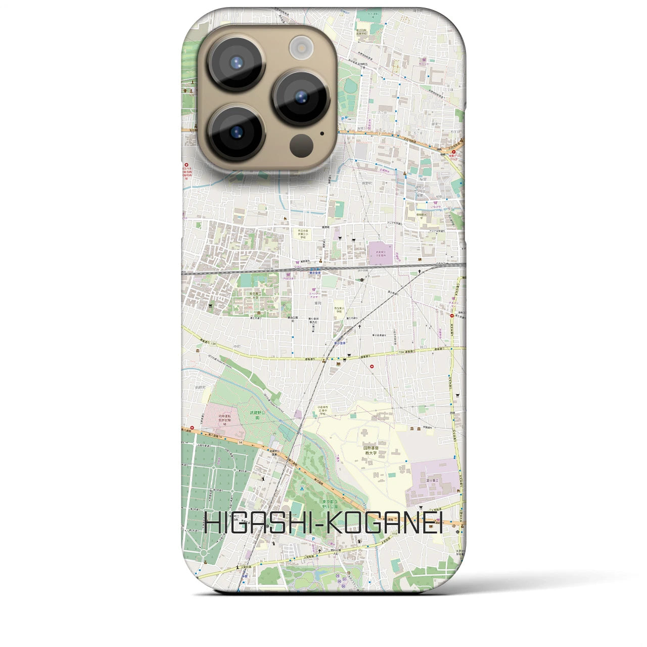 【東小金井(東京都)】地図柄iPhoneケース(バックカバータイプ)