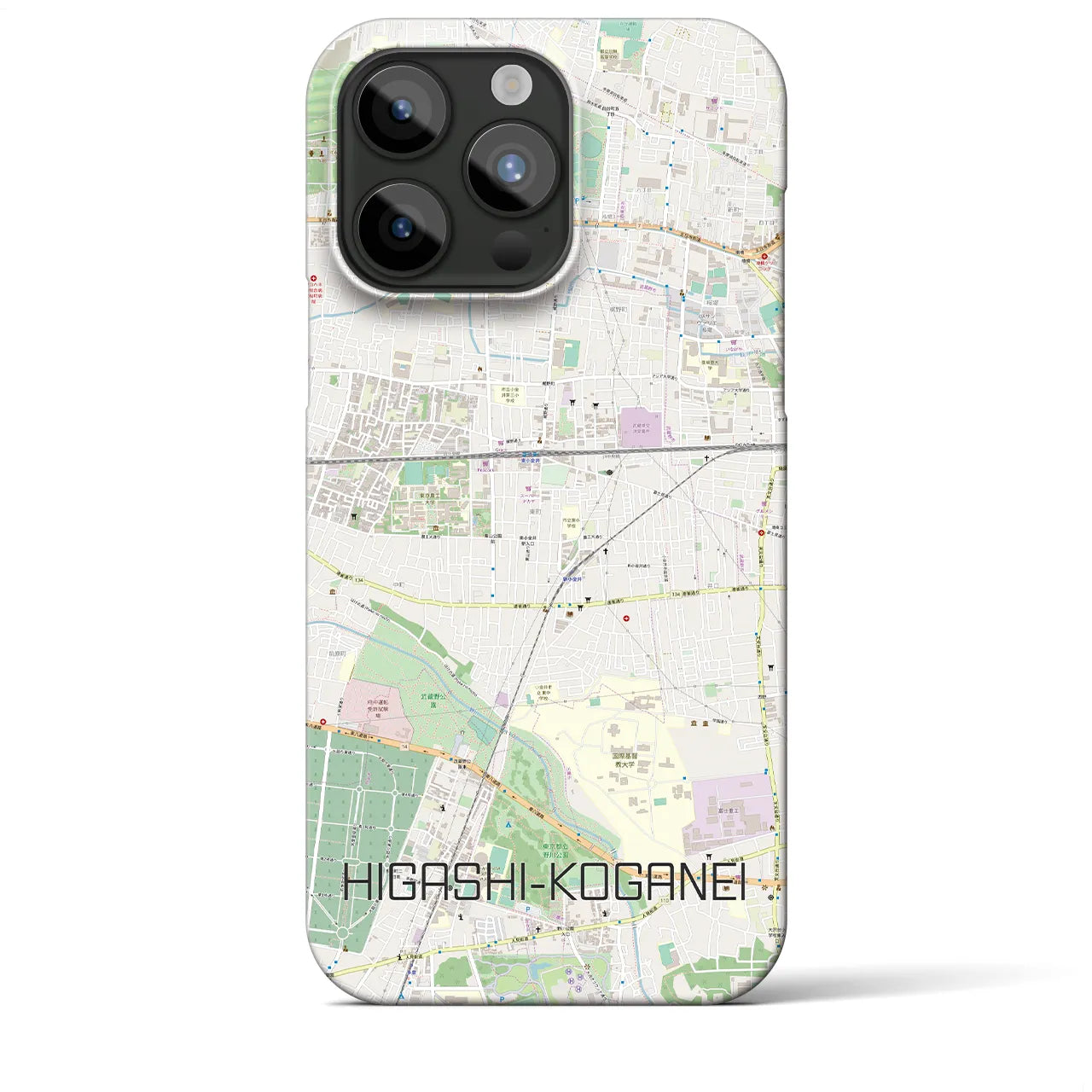 【東小金井(東京都)】地図柄iPhoneケース(バックカバータイプ)