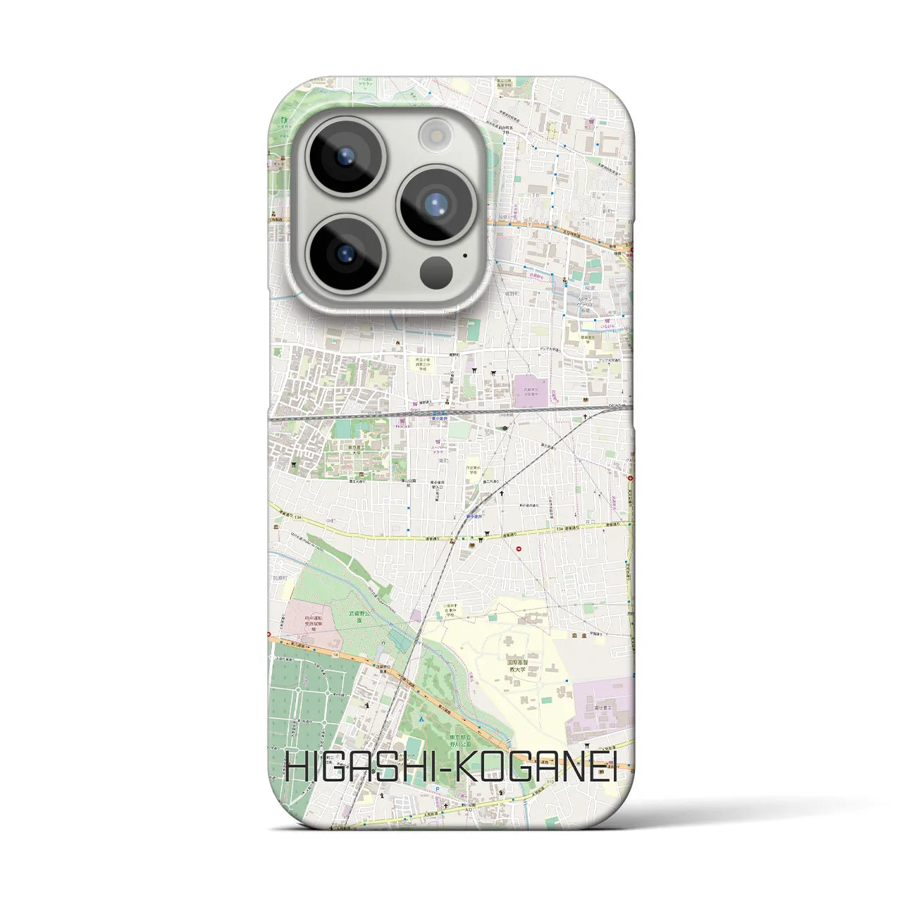 【東小金井(東京都)】地図柄iPhoneケース(バックカバータイプ)