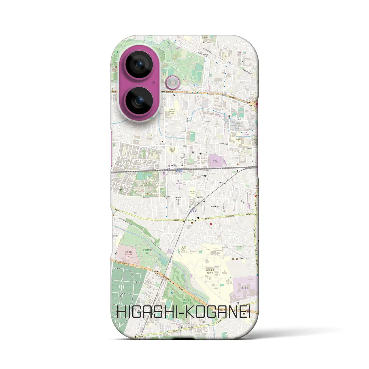 【東小金井(東京都)】地図柄iPhoneケース(バックカバータイプ)