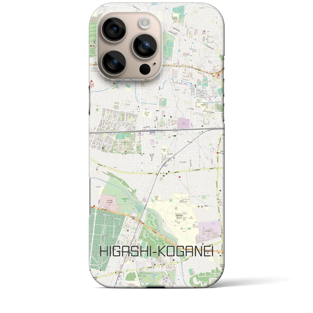 【東小金井(東京都)】地図柄iPhoneケース(バックカバータイプ)