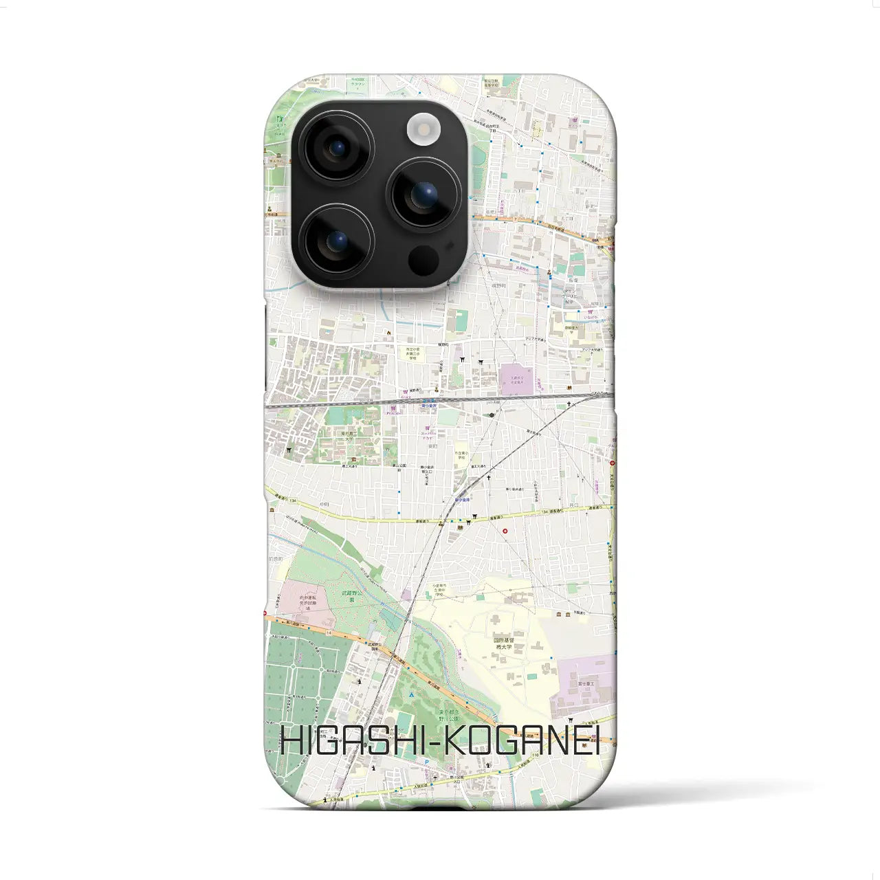 【東小金井(東京都)】地図柄iPhoneケース(バックカバータイプ)