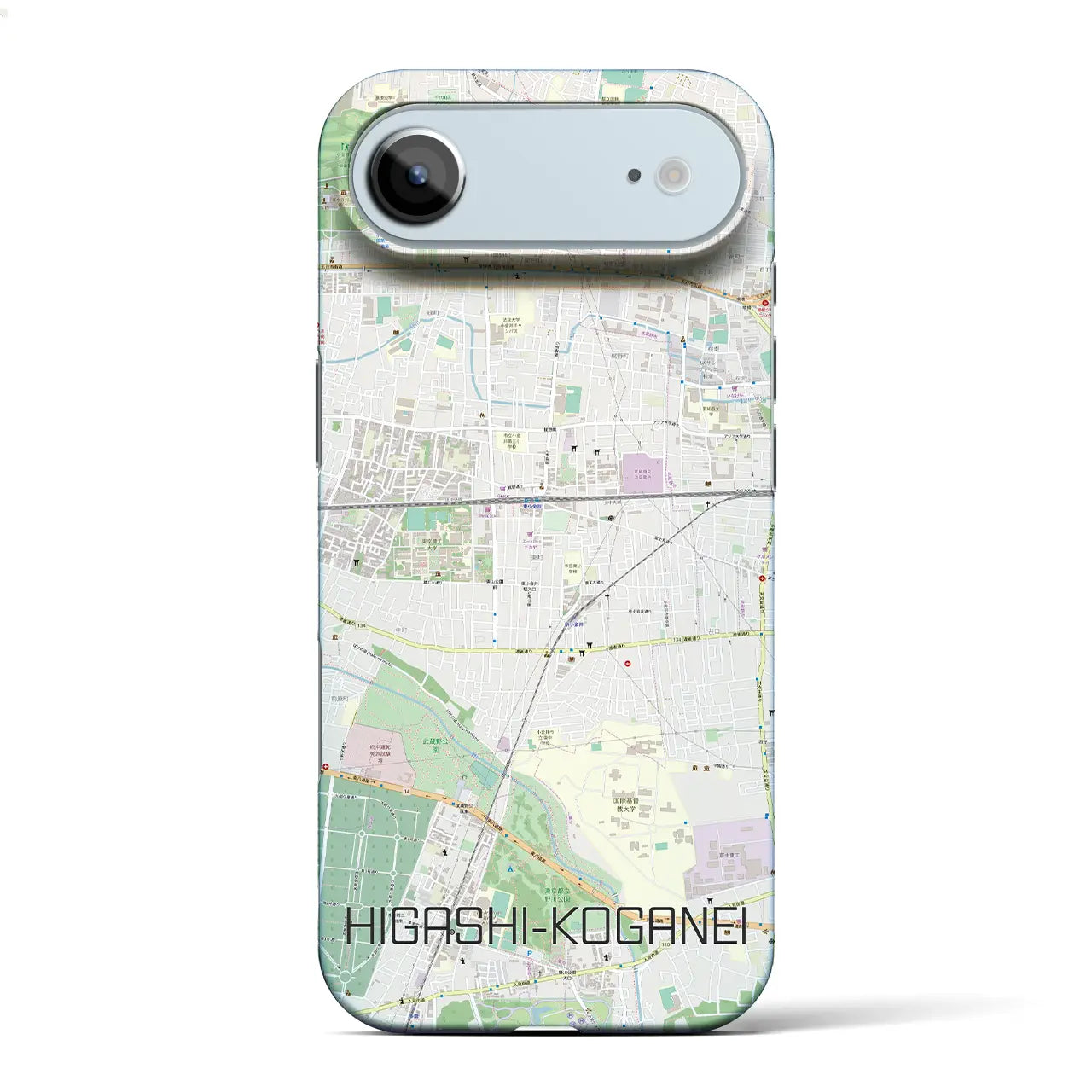 【東小金井(東京都)】地図柄iPhoneケース(バックカバータイプ)