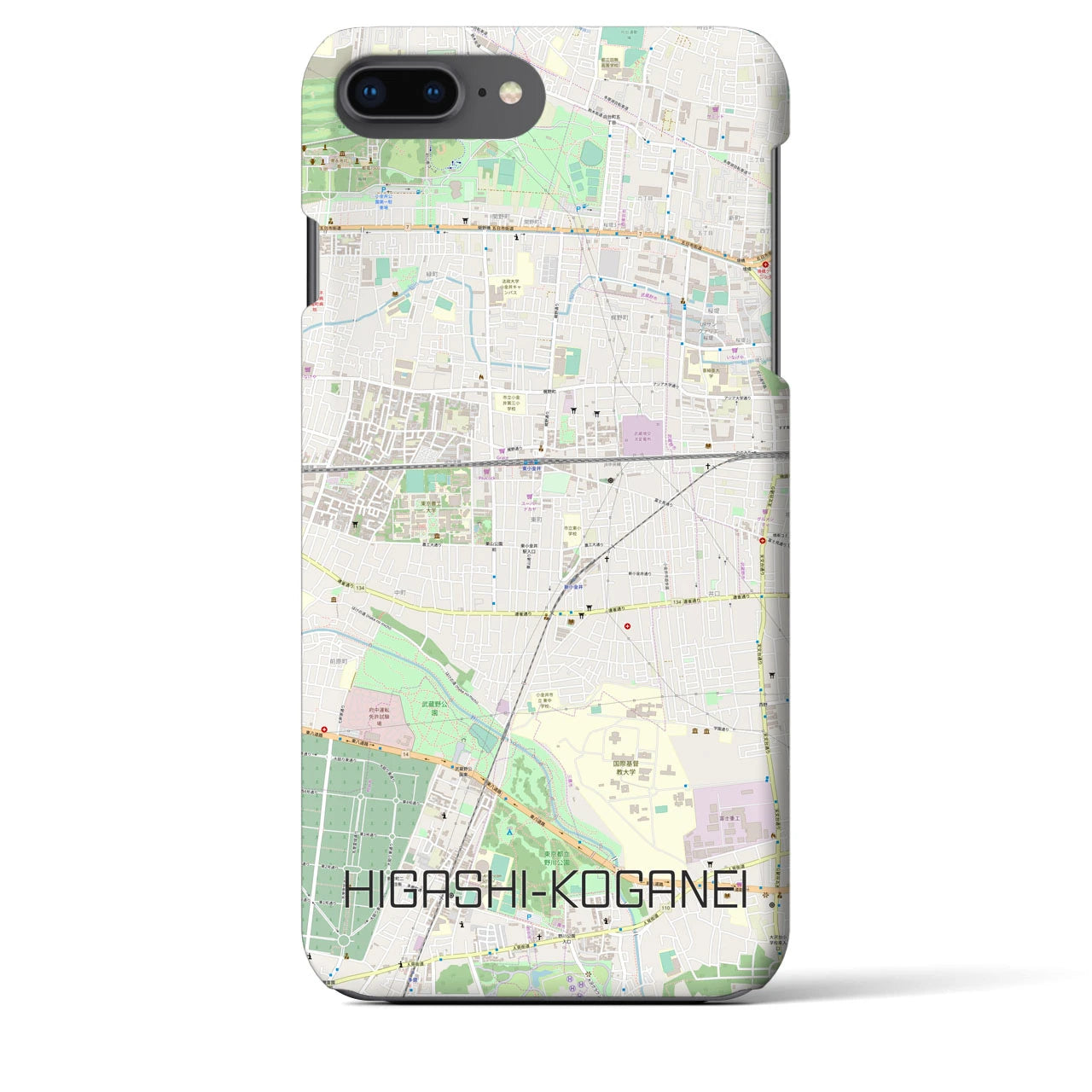 【東小金井(東京都)】地図柄iPhoneケース(バックカバータイプ)