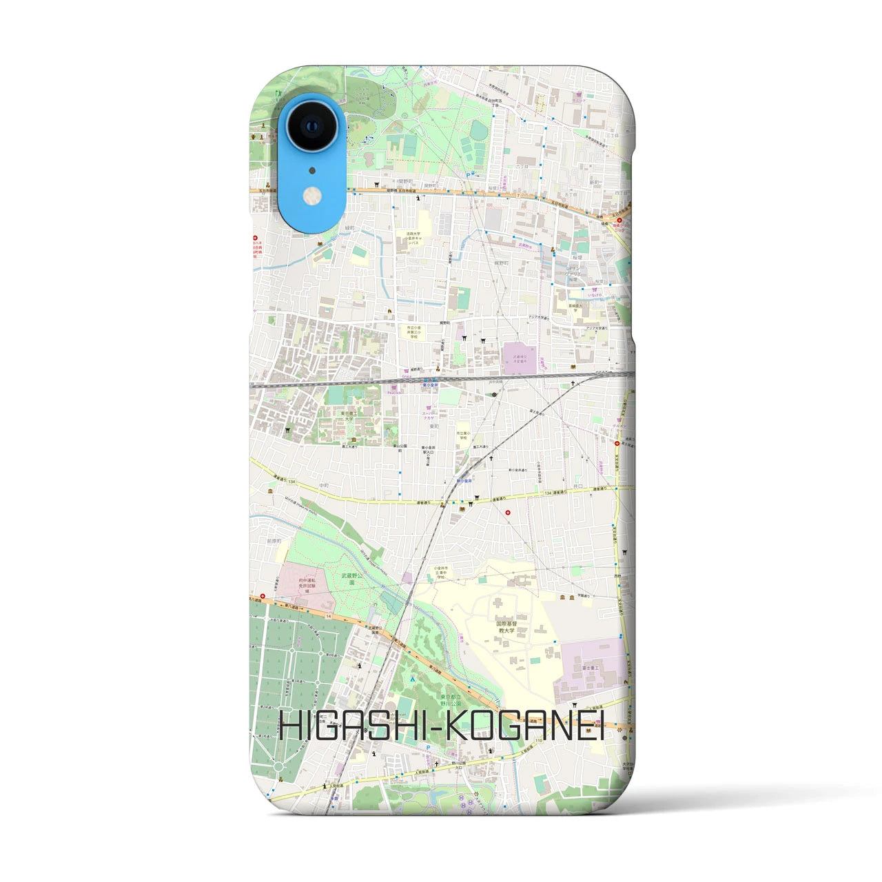 【東小金井(東京都)】地図柄iPhoneケース(バックカバータイプ)