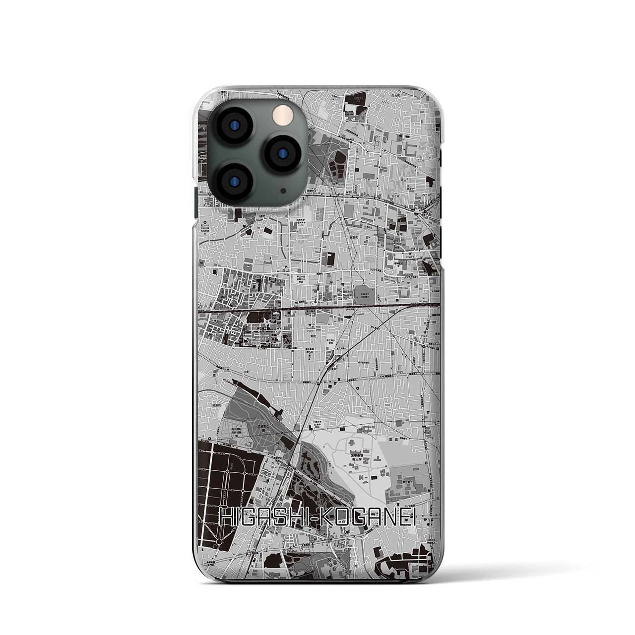 【東小金井(東京都)】地図柄iPhoneケース(クリアタイプ)