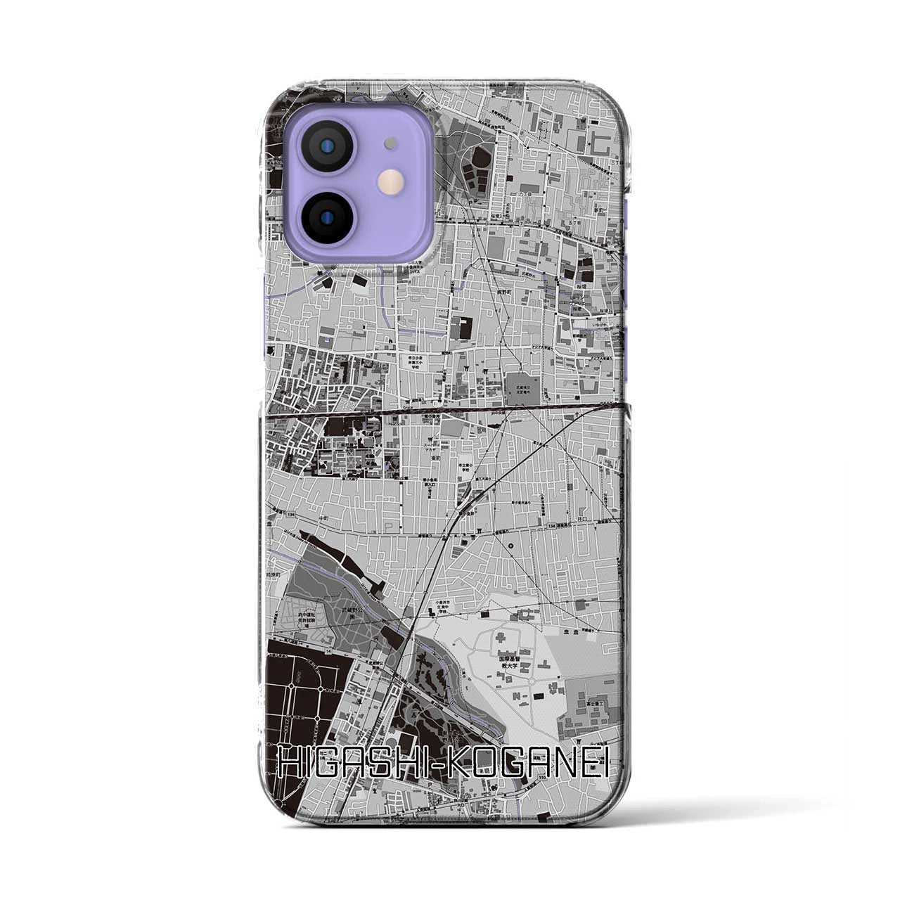 【東小金井(東京都)】地図柄iPhoneケース(クリアタイプ)