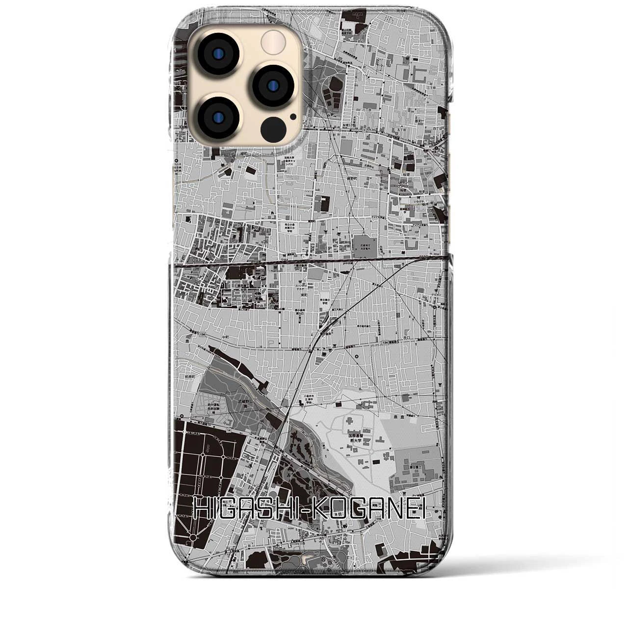 【東小金井(東京都)】地図柄iPhoneケース(クリアタイプ)
