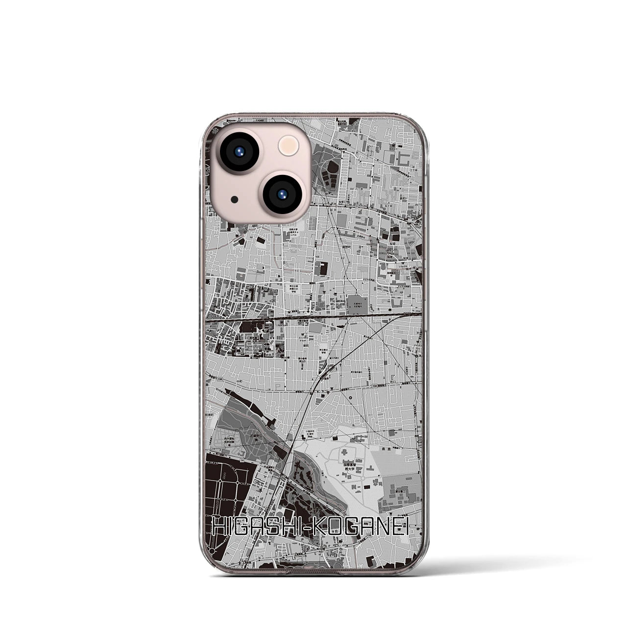 【東小金井(東京都)】地図柄iPhoneケース(クリアタイプ)