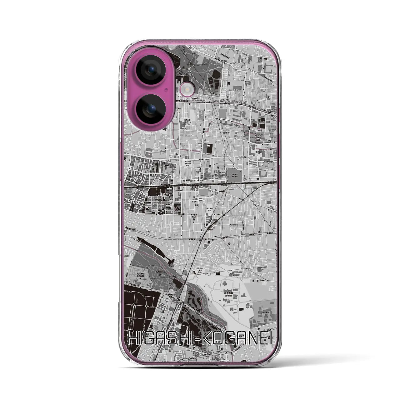 【東小金井(東京都)】地図柄iPhoneケース(クリアタイプ)