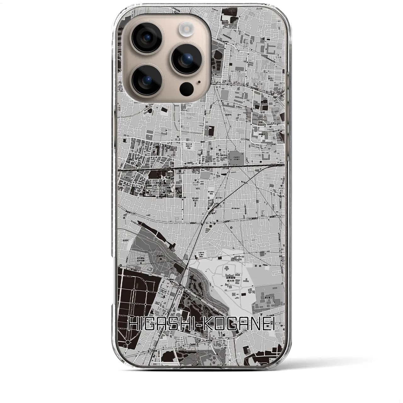 【東小金井(東京都)】地図柄iPhoneケース(クリアタイプ)
