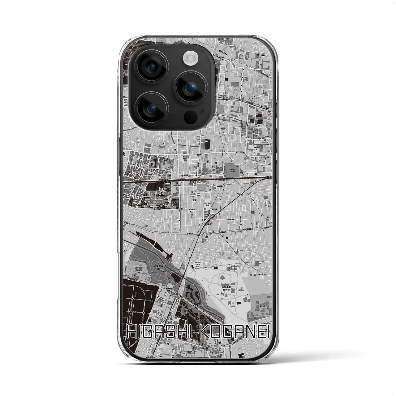 【東小金井(東京都)】地図柄iPhoneケース(クリアタイプ)