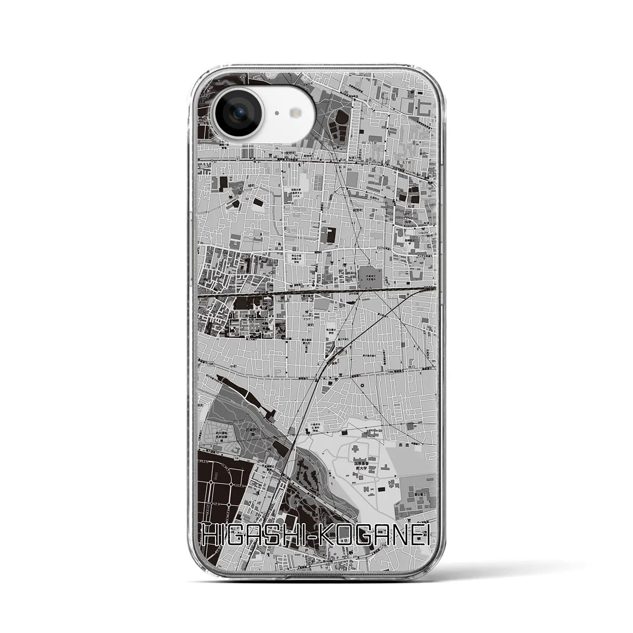 【東小金井(東京都)】地図柄iPhoneケース(クリアタイプ)