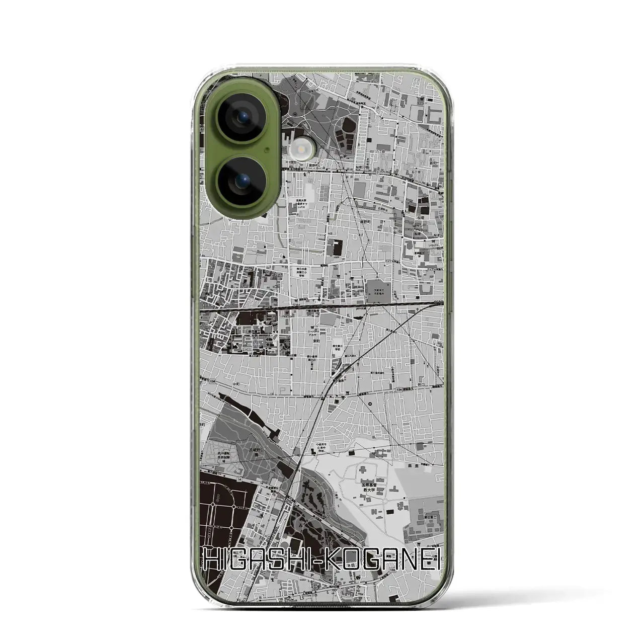 【東小金井(東京都)】地図柄iPhoneケース(クリアタイプ)