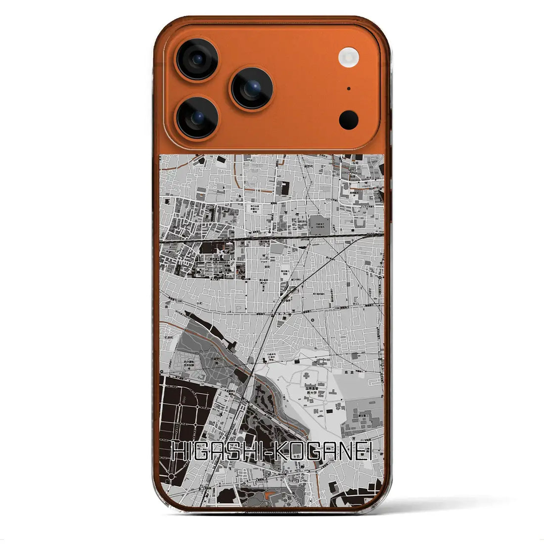 【東小金井(東京都)】地図柄iPhoneケース(クリアタイプ)