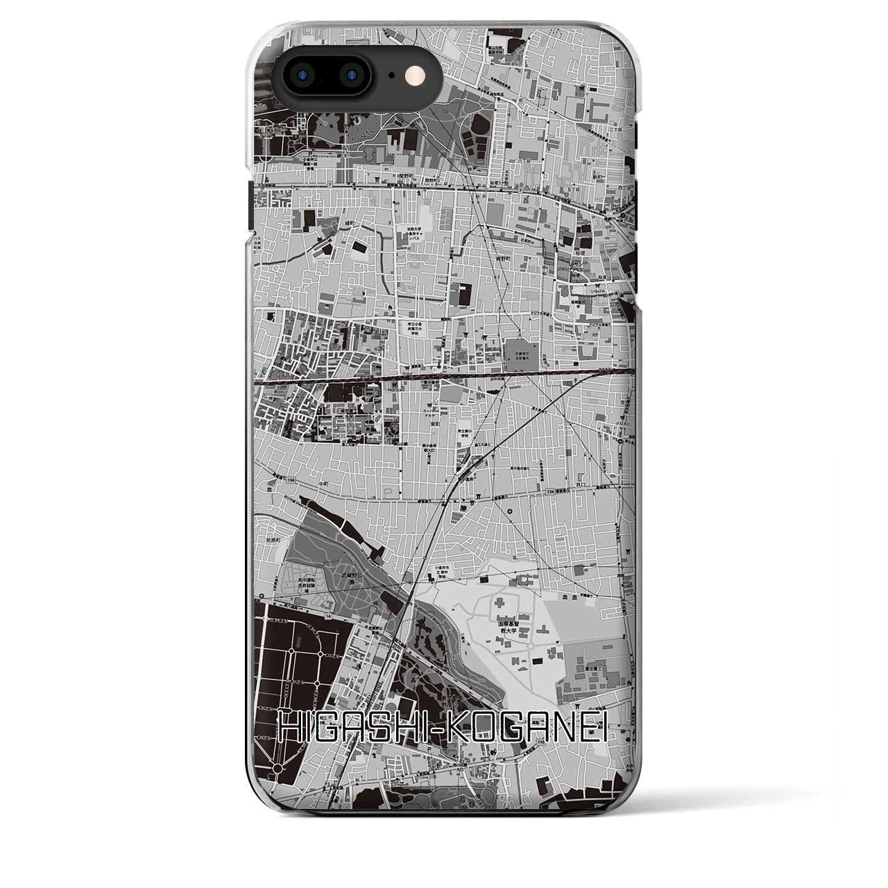 【東小金井(東京都)】地図柄iPhoneケース(クリアタイプ)
