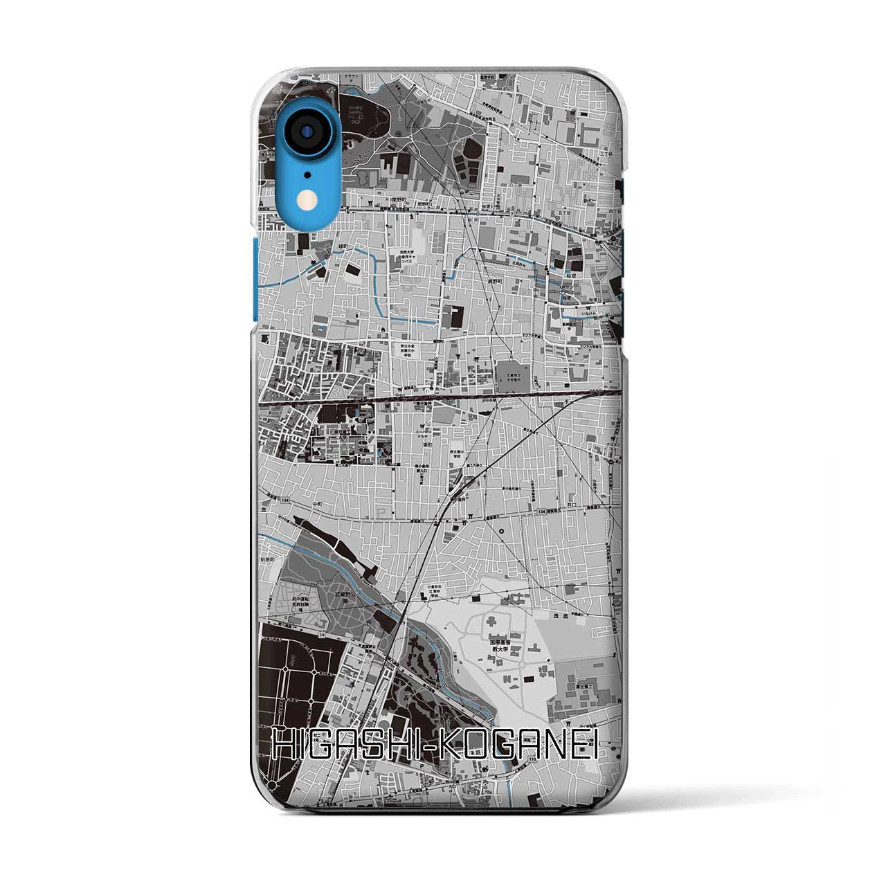 【東小金井(東京都)】地図柄iPhoneケース(クリアタイプ)
