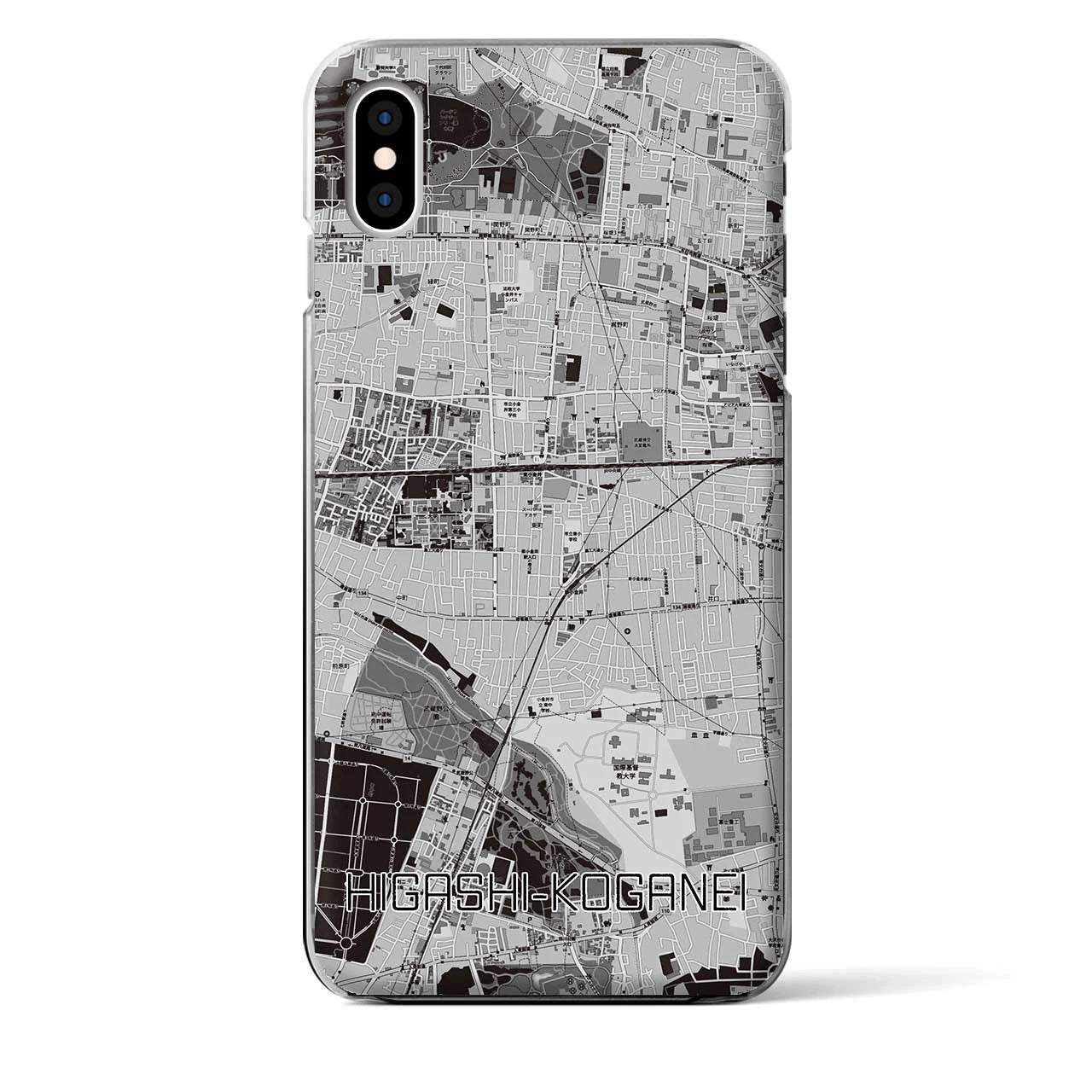 【東小金井(東京都)】地図柄iPhoneケース(クリアタイプ)