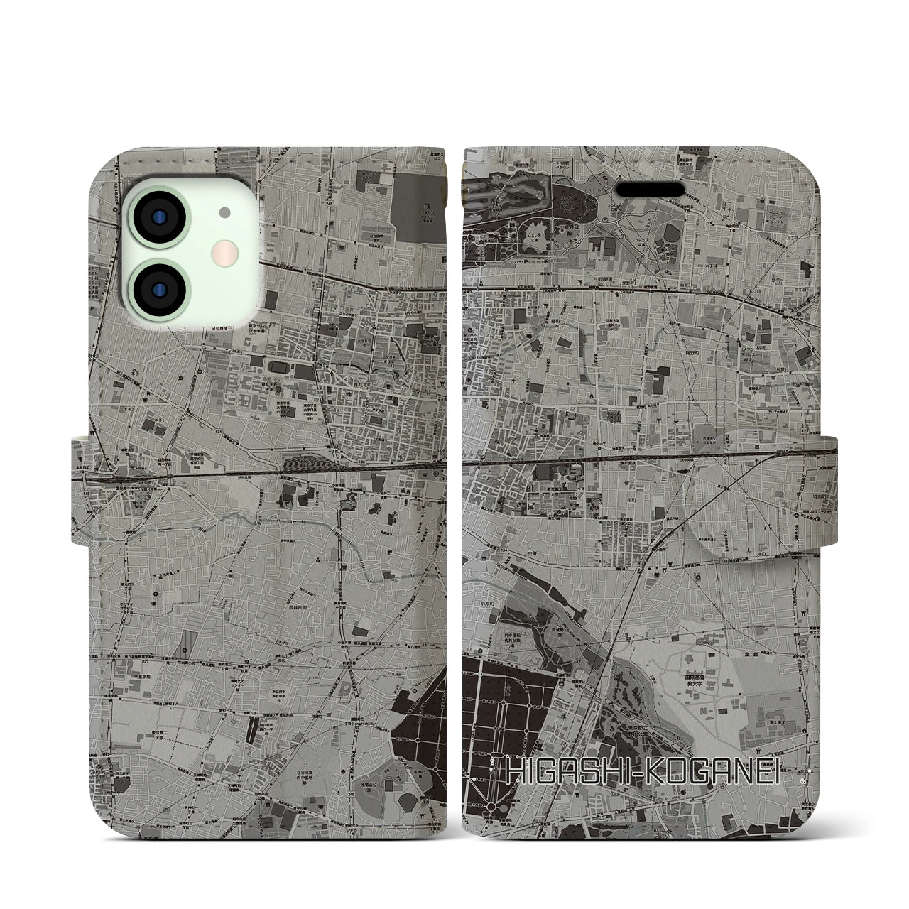 【東小金井(東京都)】地図柄iPhoneケース(手帳タイプ)