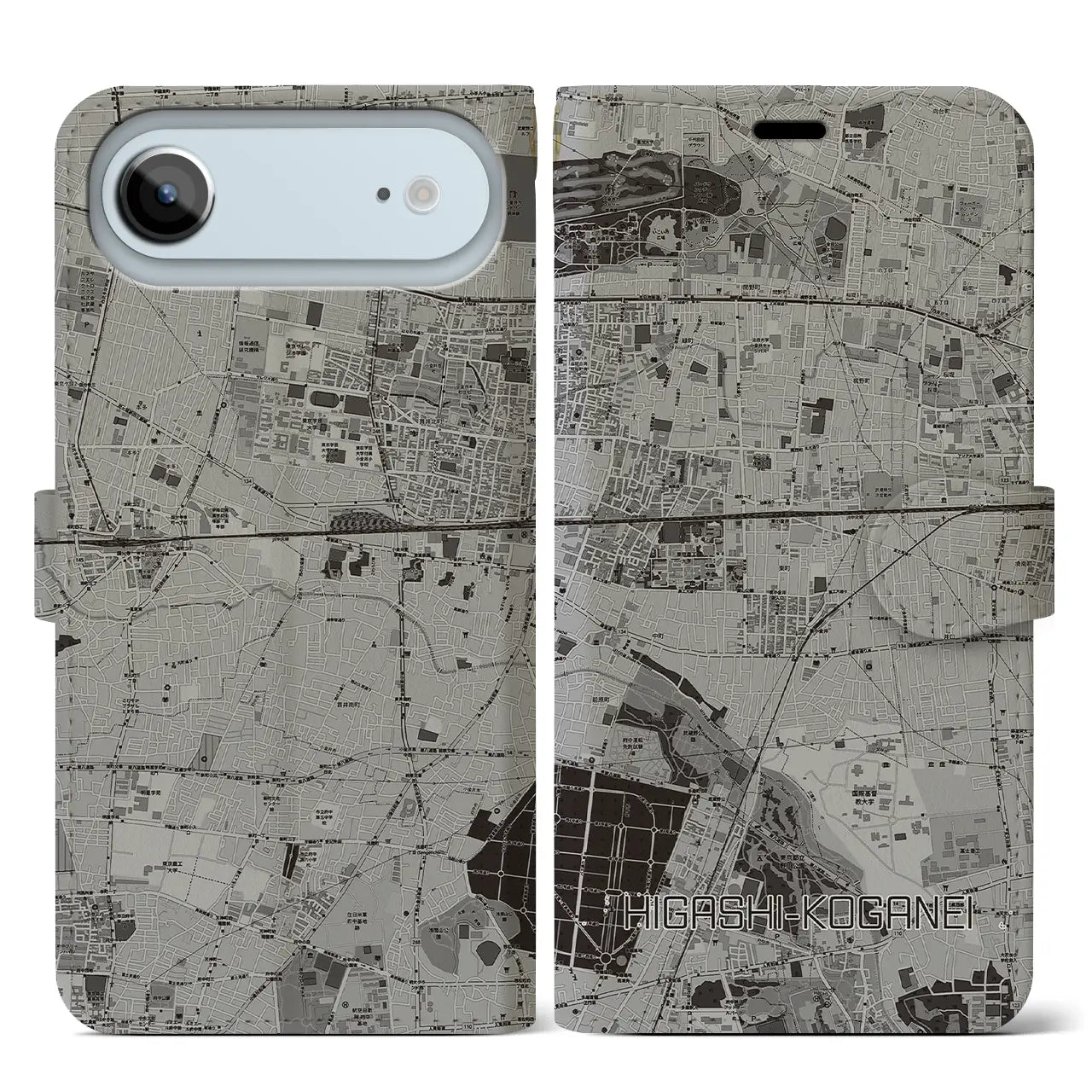 【東小金井(東京都)】地図柄iPhoneケース(手帳タイプ)