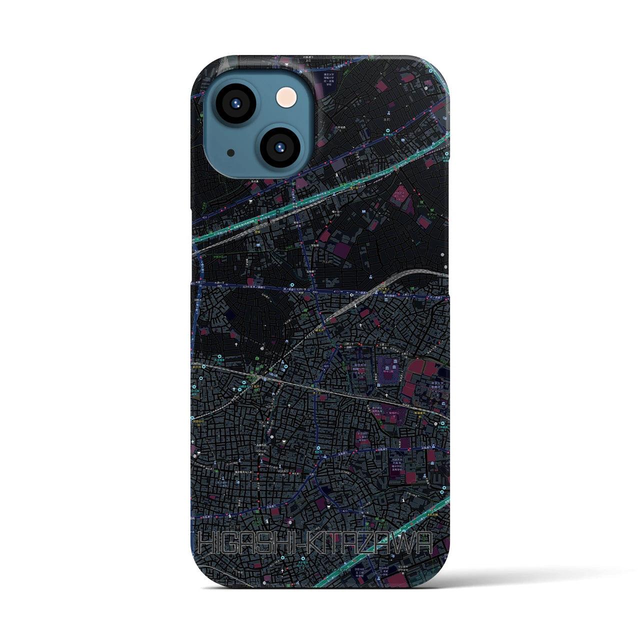 【東北沢(東京都)】地図柄iPhoneケース(バックカバータイプ)