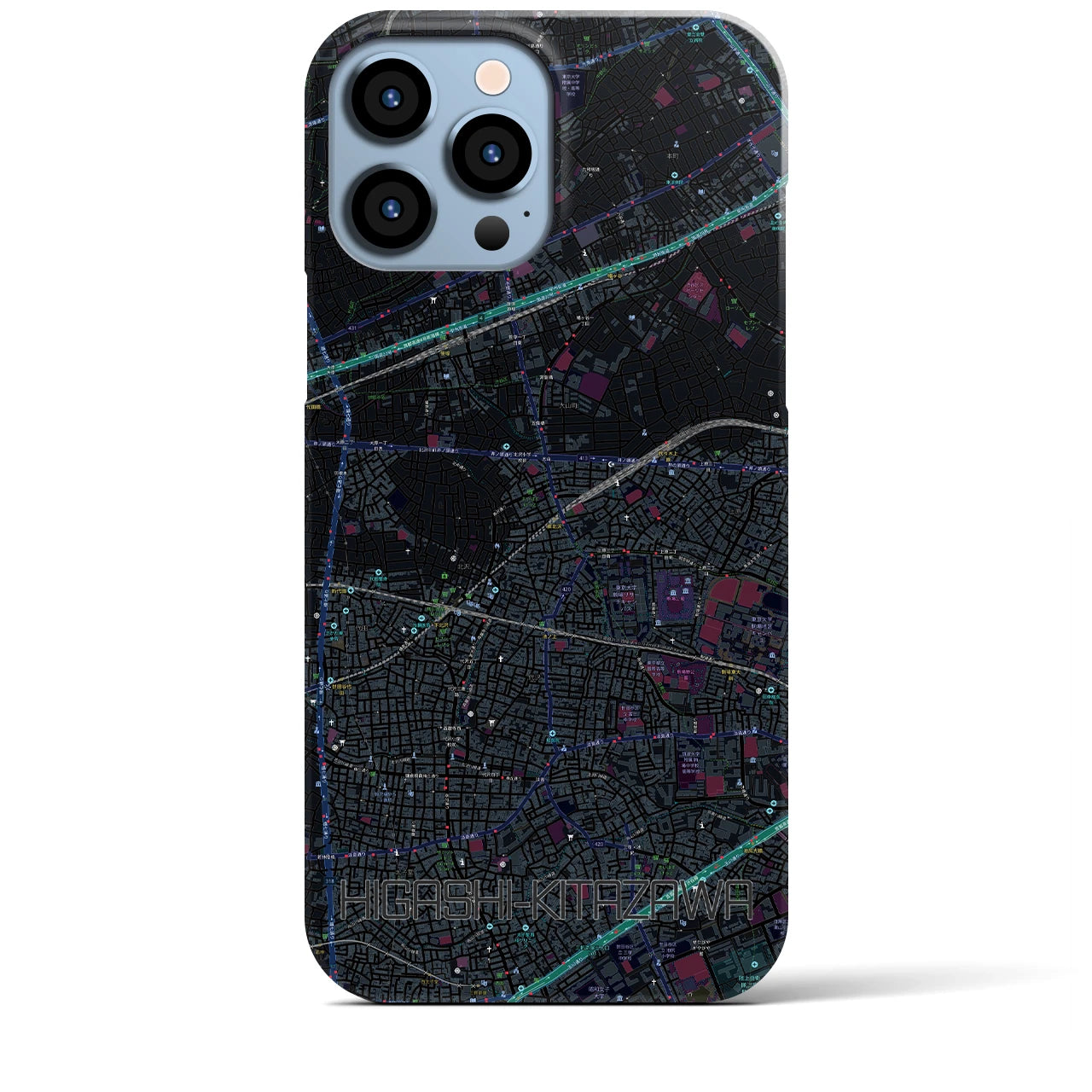 【東北沢(東京都)】地図柄iPhoneケース(バックカバータイプ)