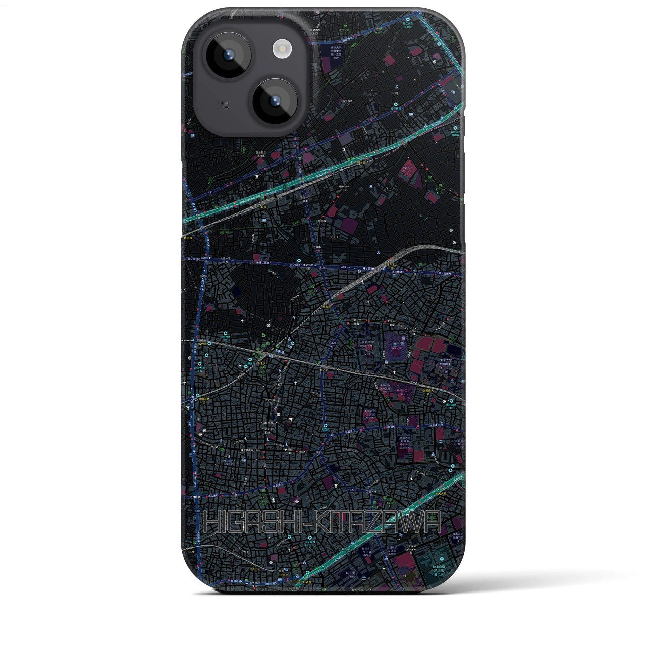 【東北沢(東京都)】地図柄iPhoneケース(バックカバータイプ)