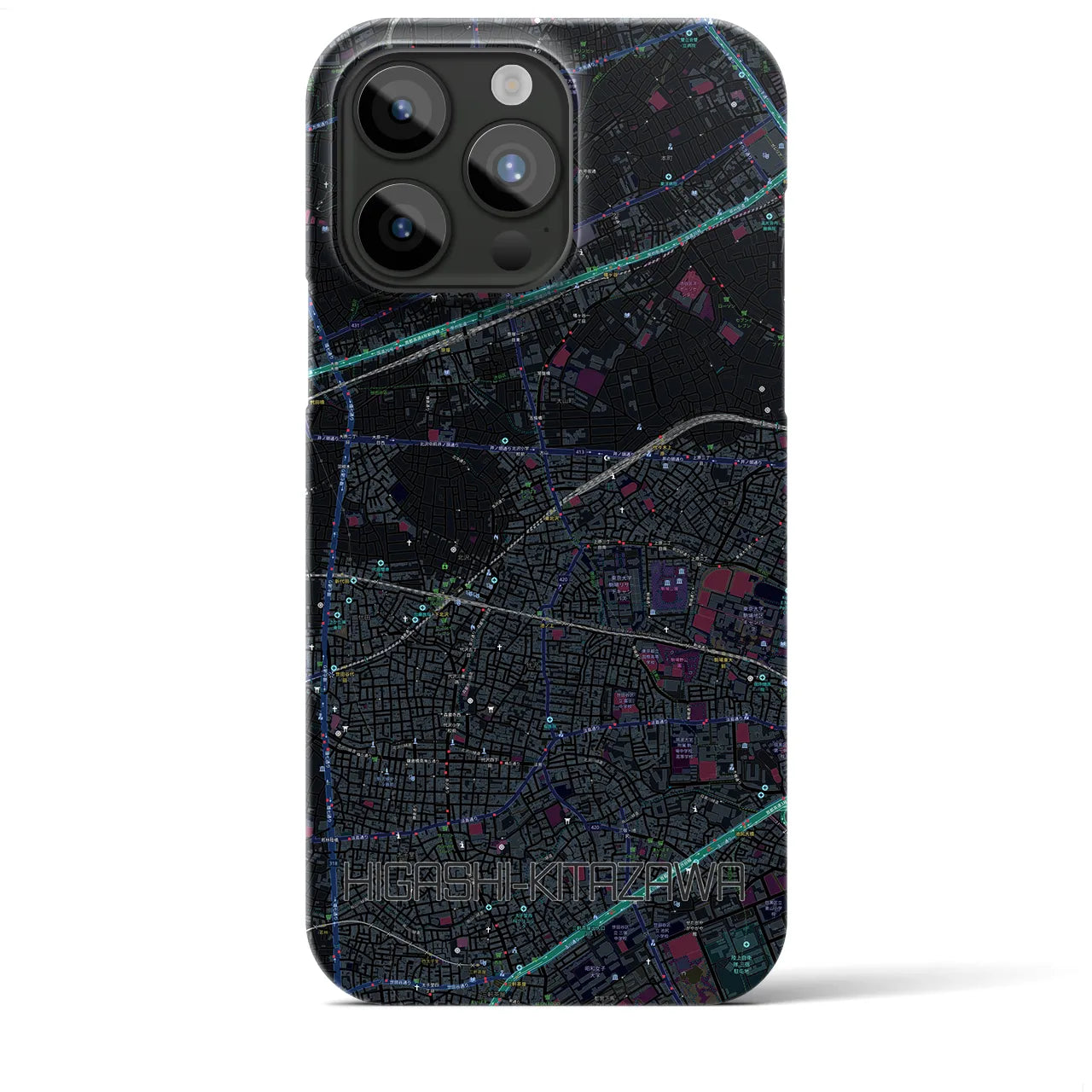 【東北沢(東京都)】地図柄iPhoneケース(バックカバータイプ)