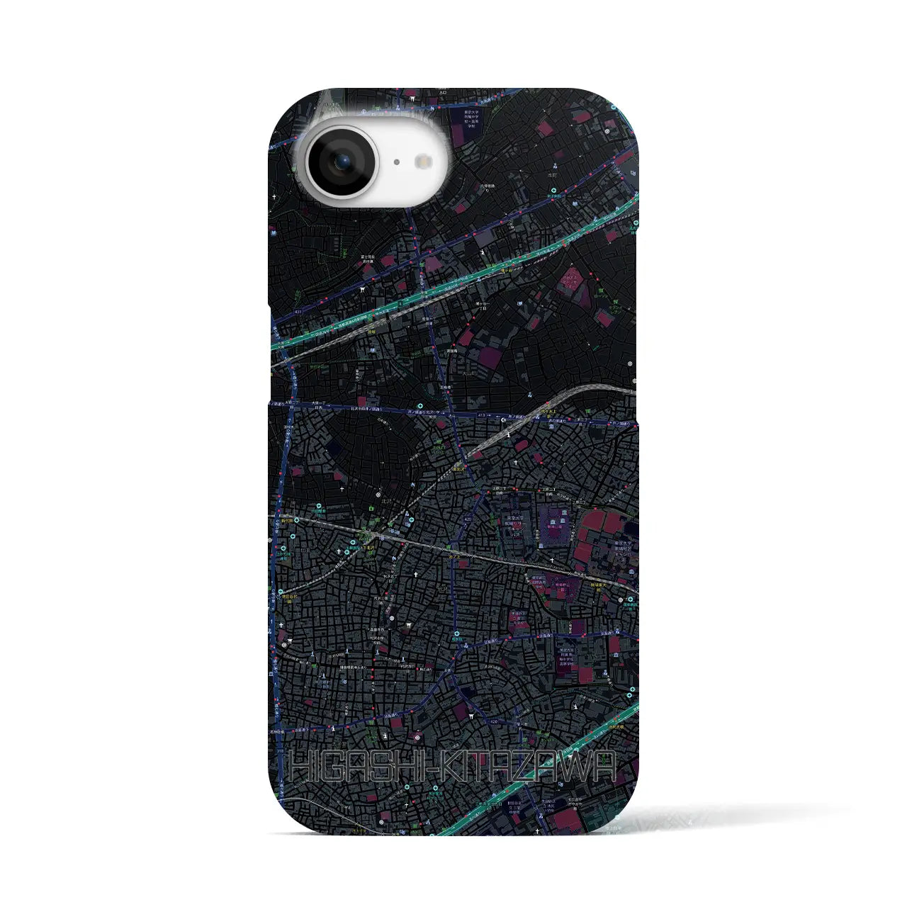 【東北沢(東京都)】地図柄iPhoneケース(バックカバータイプ)