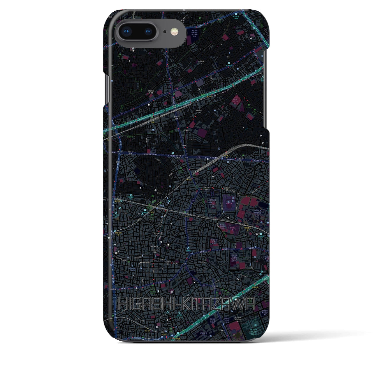 【東北沢(東京都)】地図柄iPhoneケース(バックカバータイプ)