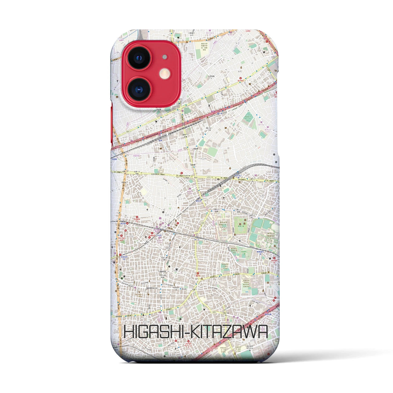 【東北沢(東京都)】地図柄iPhoneケース(バックカバータイプ)