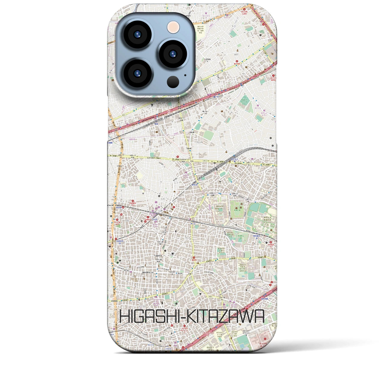 【東北沢(東京都)】地図柄iPhoneケース(バックカバータイプ)